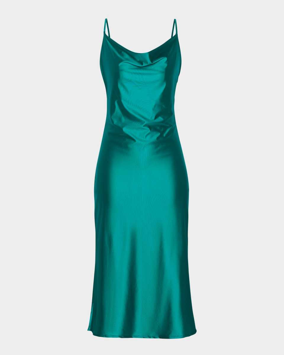 Earth Goddess Cowl-Neck Dress